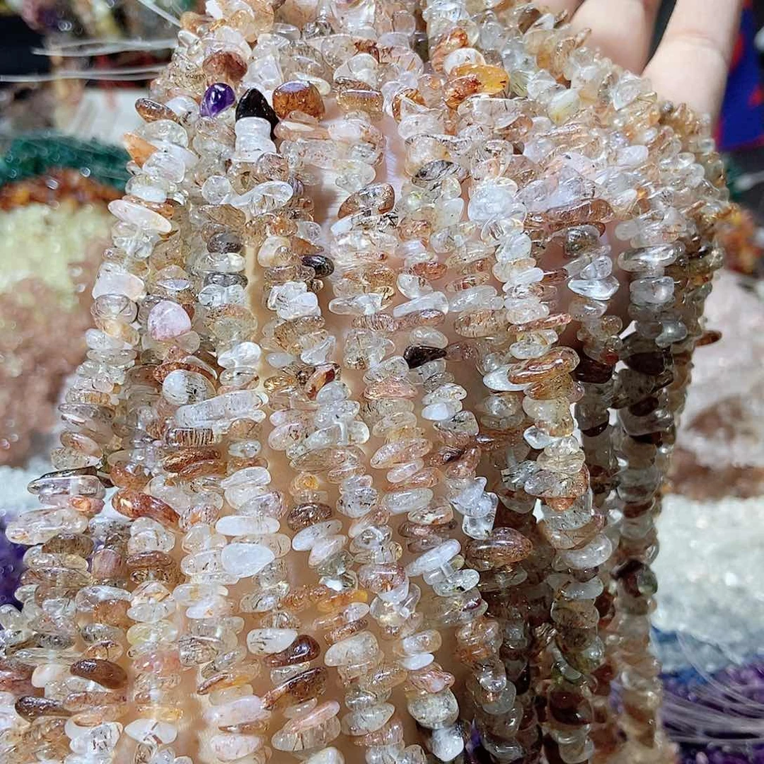 未镶嵌珠宝半成品水晶黑金超七