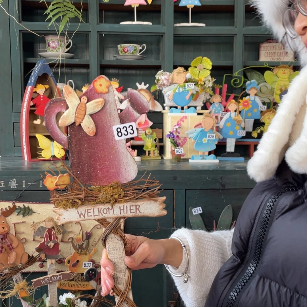 木质圣诞月福中古老货玩具默认微瑕损米