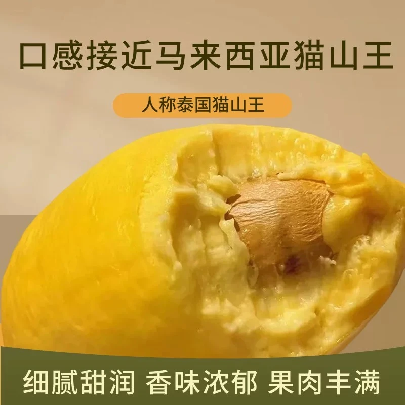 （黄金小猫山特价纯肉2斤湿包/夹生）进口新鲜榴莲核大特价果，介意慎拍榴莲同城配送小猫山菲律宾