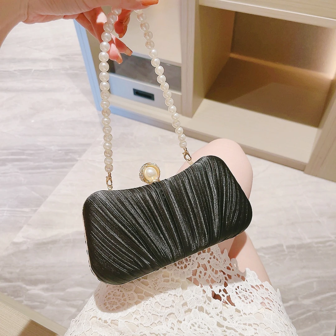 名媛晚宴手拿包女宴会小包包搭配礼服的手提包时尚链条斜挎包D052