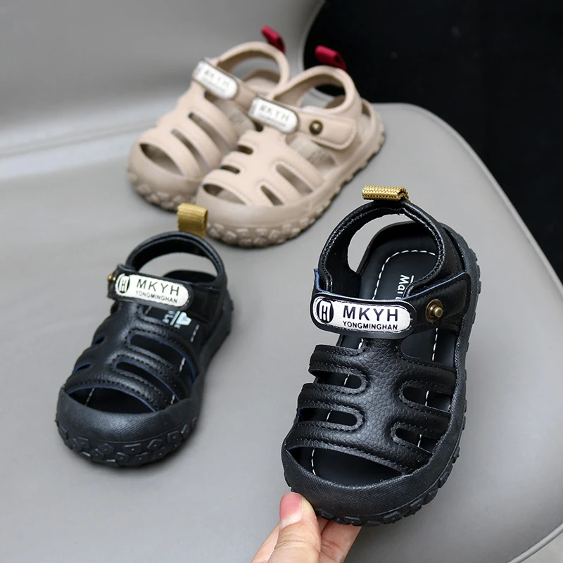 凉鞋英伦包头小童女童镂空软底夏季男女运动童鞋沙滩鞋婴儿学步鞋