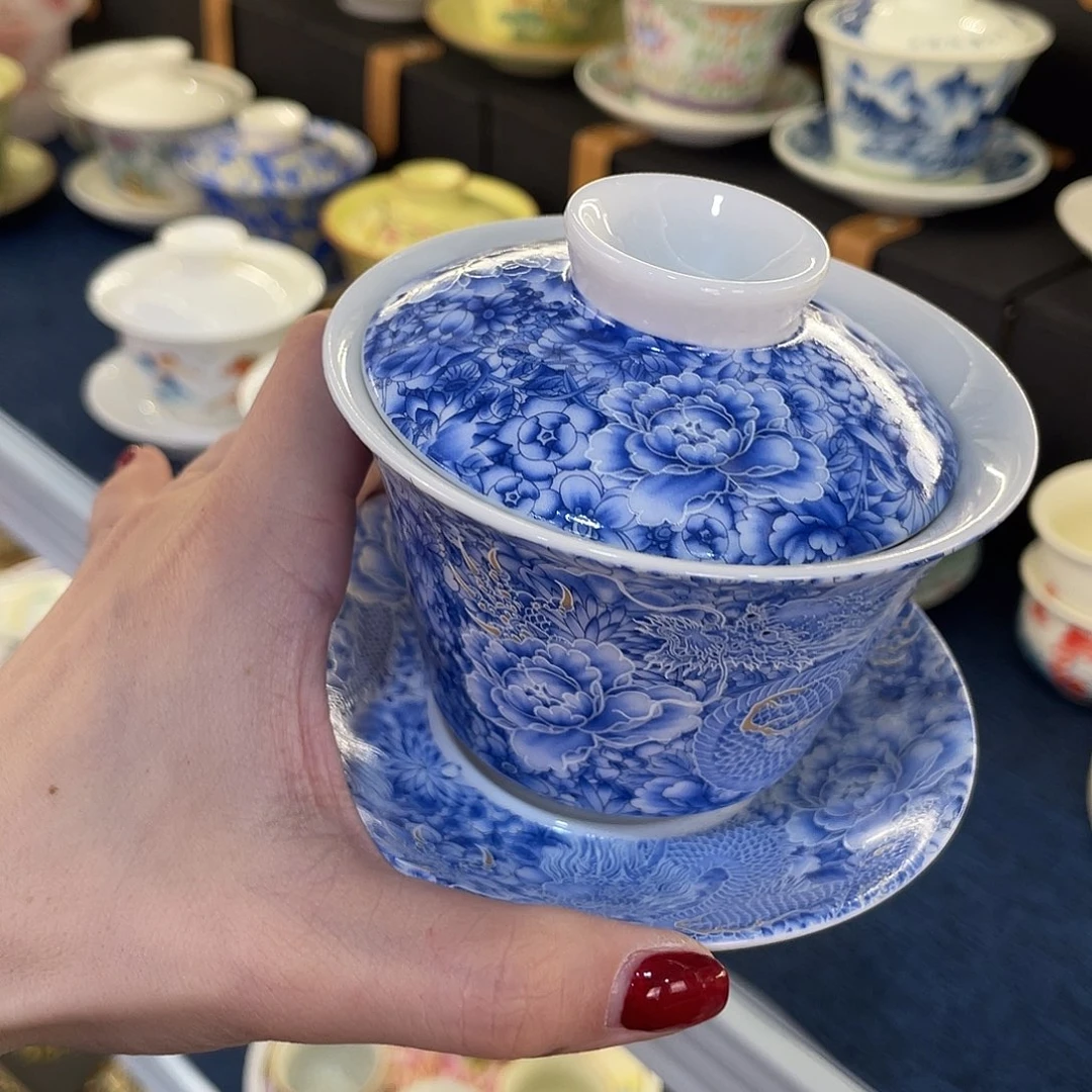 陶景德陶瓷盖碗茶具