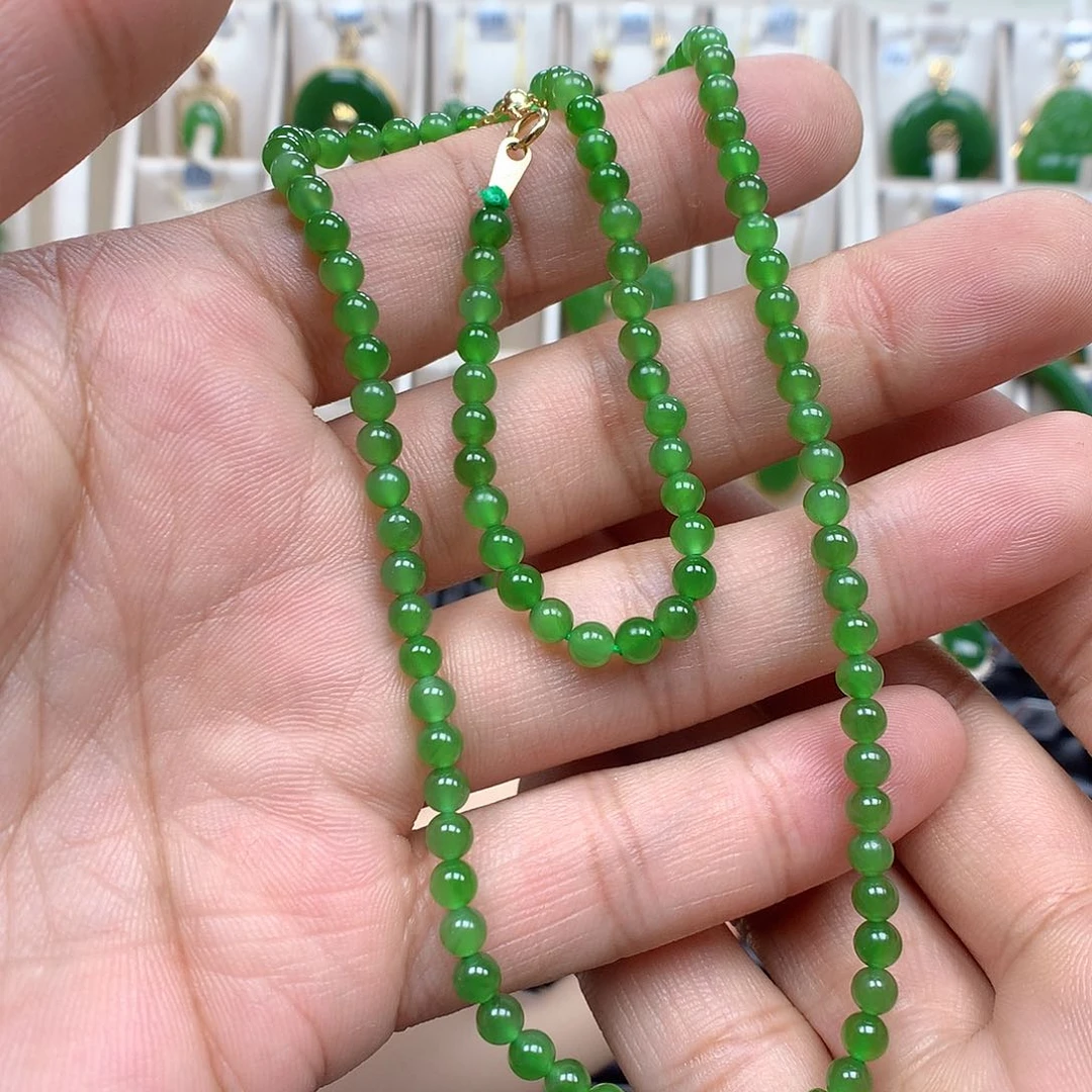 和田玉（碧玉）颈饰未镶嵌4mm