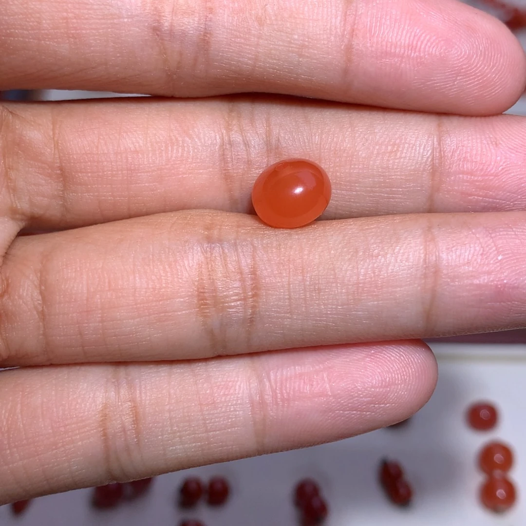 南红玛瑙未镶嵌隔珠9.3×7.1看好不退不换