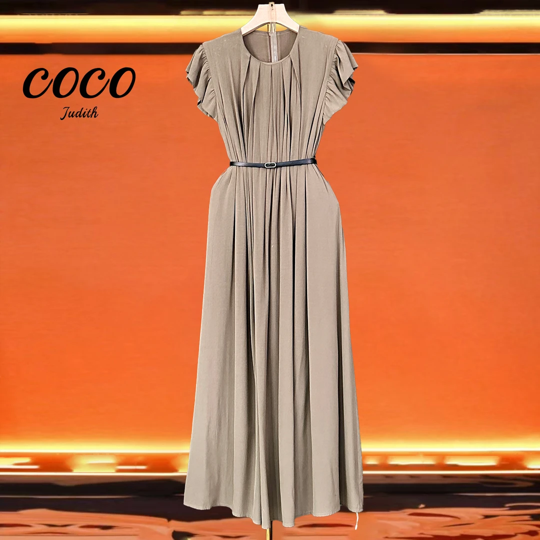 现货【RG962】2025新款初夏设计感时尚气质宽松高级减龄显瘦连衣裙