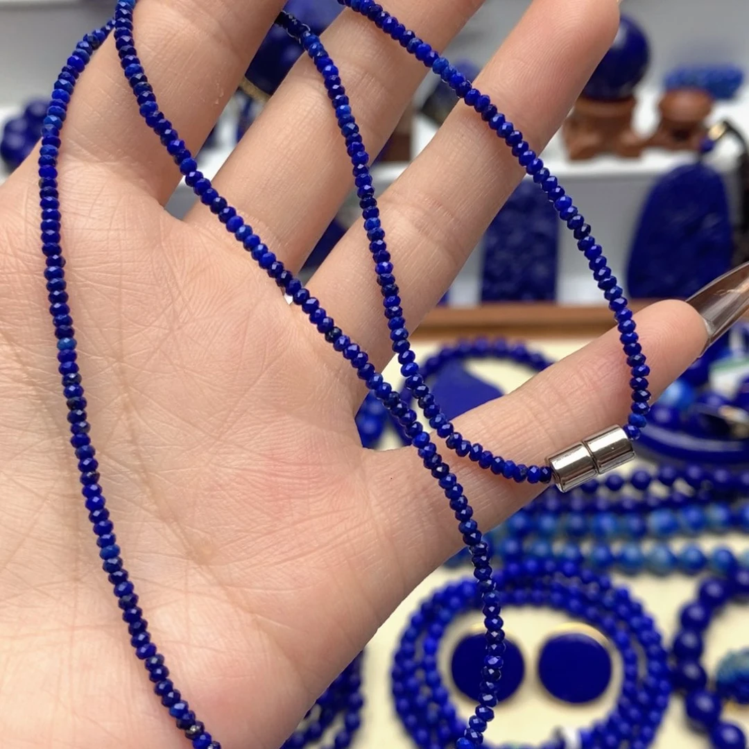 青金石未镶嵌颈饰