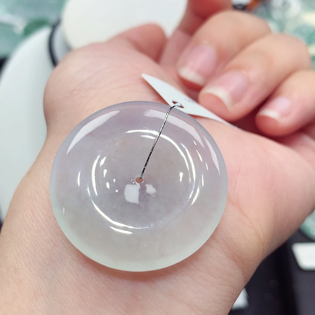 翡翠未镶嵌颈饰编号76，31.8/5.0