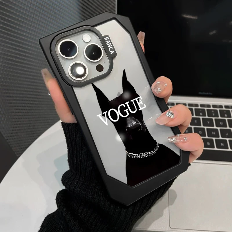 欧克里里杜宾犬适用苹果16promax手机壳15/14/13不规则边框12/11