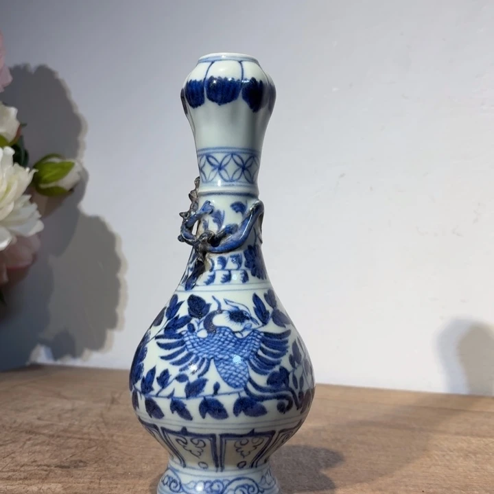 锔***）摆件陶青花瓷器摆件现代工艺品