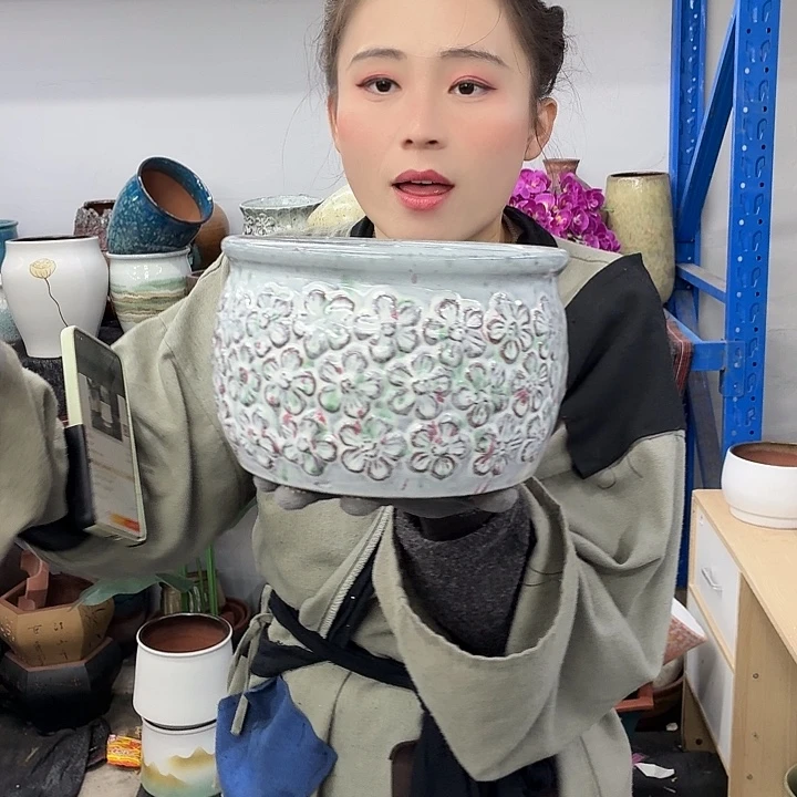 20×14-粗陶花盆有孔-买买买