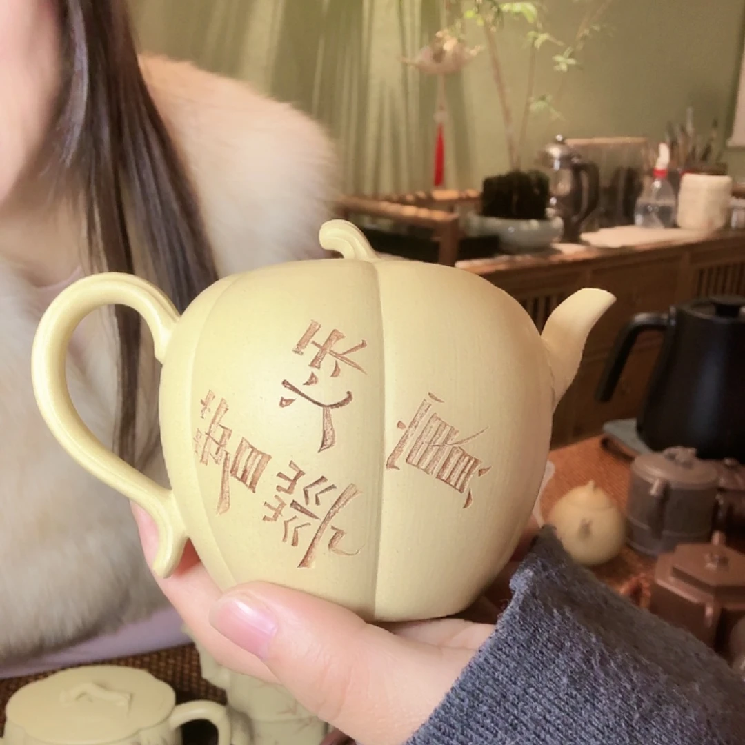 山***哥紫砂茶壶本山绿南瓜壶