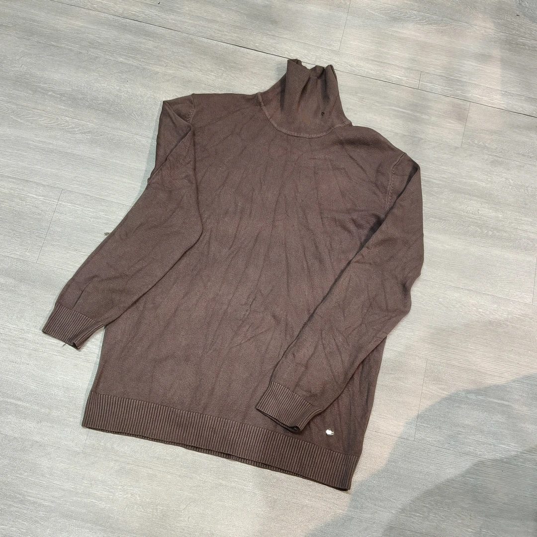 高领宽松型（瑕疵介意勿拍）纯色长袖针织衫-果梓861