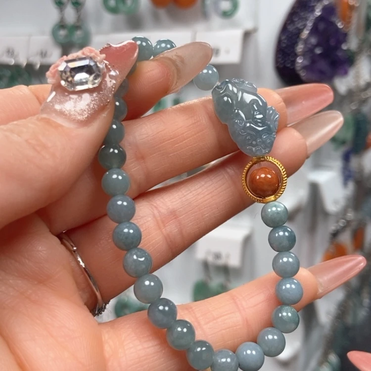 【闪购商品】翡翠耳饰未镶嵌手串