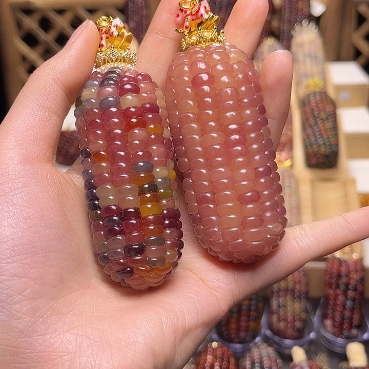 文玩玉米果冻透粉