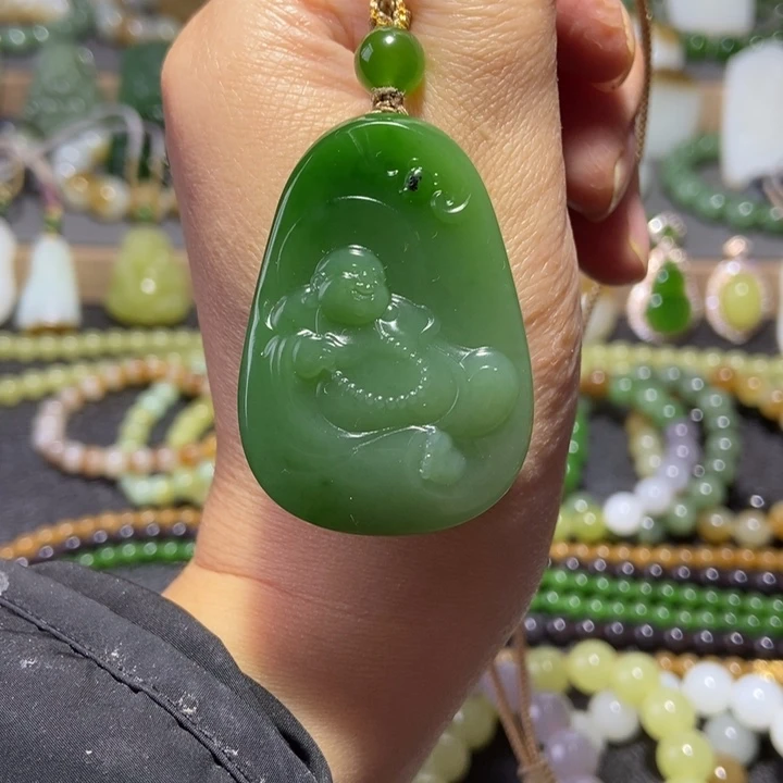 和田玉未镶嵌吊坠(不含链)