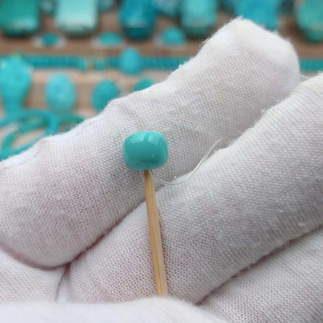 未镶嵌绿松石珠宝奇石7.5mm