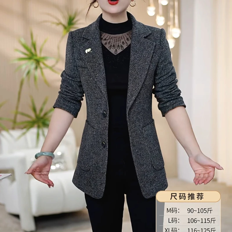 高级百搭修身休闲时尚西装外套2025秋季新款气质高端精致西服上衣