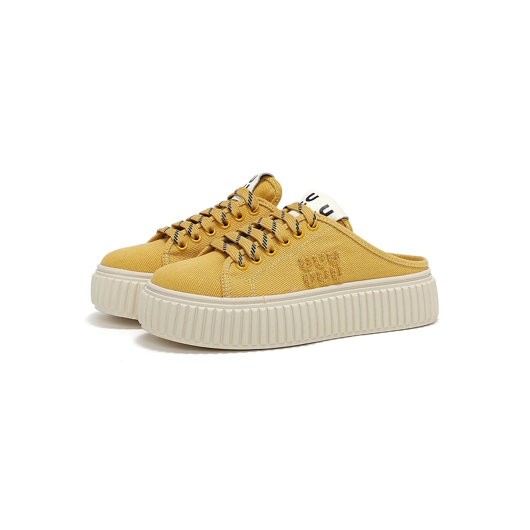 【潮店专属】平底帆布舒适包头拖鞋时尚百搭潮流女拖鞋205-160