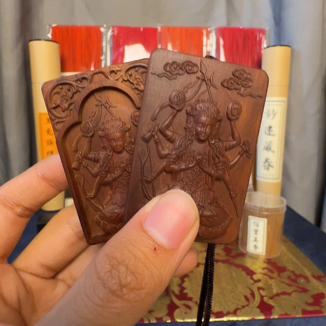 枣木斗姆全身枣木吊坠微瑕