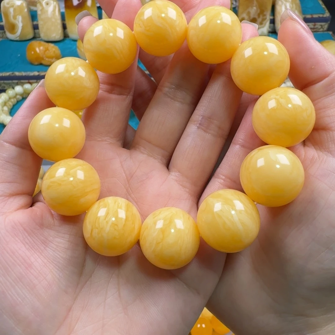 琥珀未镶嵌手链同料