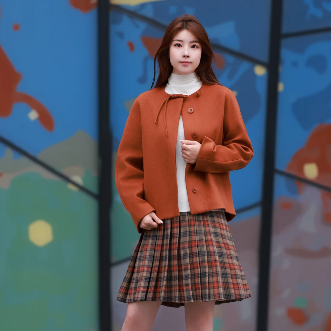 WHITE COLLAR/白领 纯羊绒圆领长袖上衣QC05A605