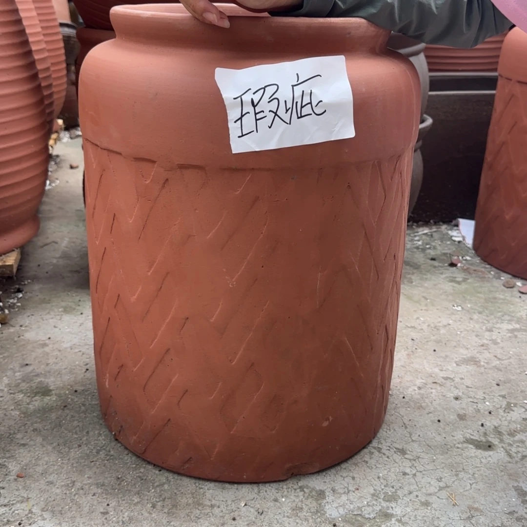 朱泥花盆口30高50宜兴紫砂瑕疵硌皮