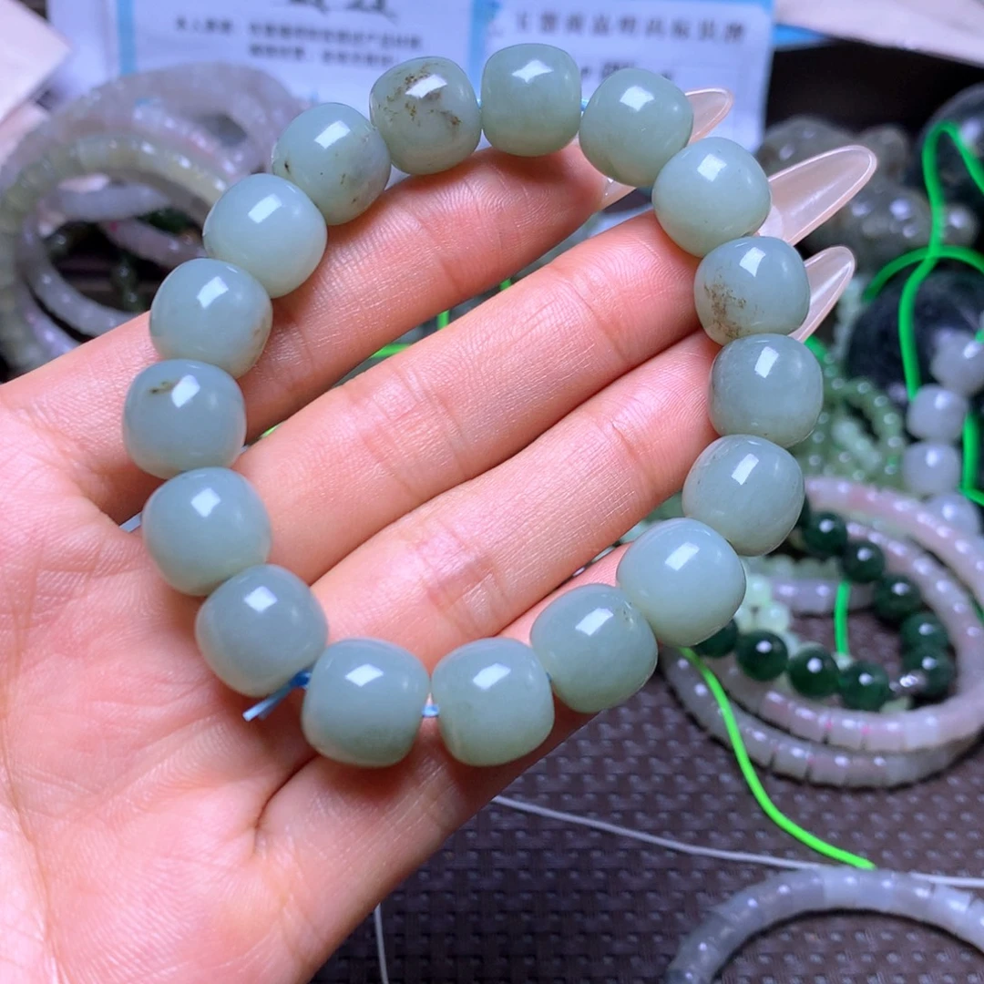 和田玉未镶嵌手串卡12