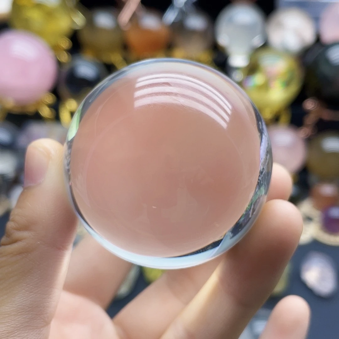 未镶嵌珠宝半成品水晶天然白水晶纯净体52mm