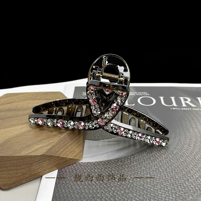 【LXX靓西西】7002 简约休闲风满钻百搭11厘米盘发抓夹