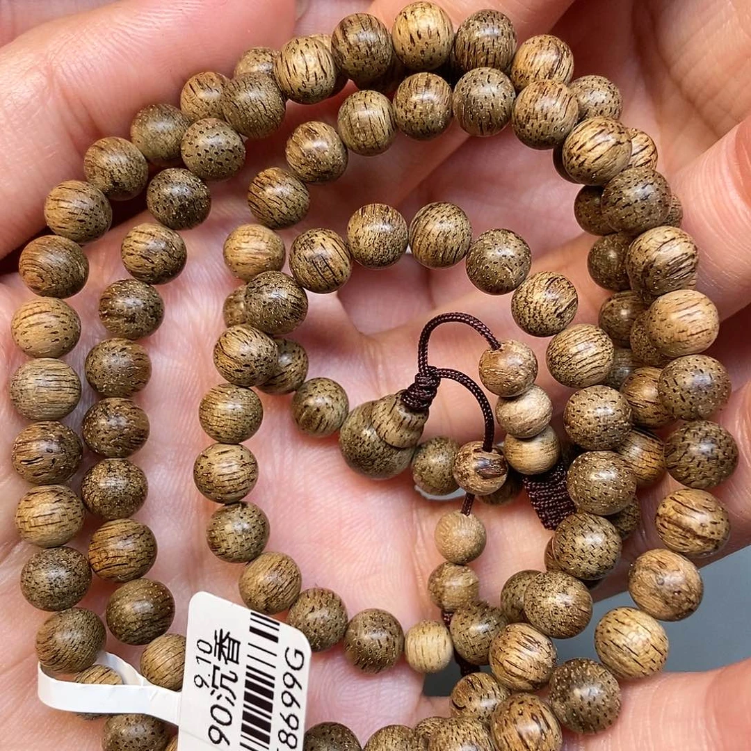 沉香手串天然野文莱0.65，11克，90