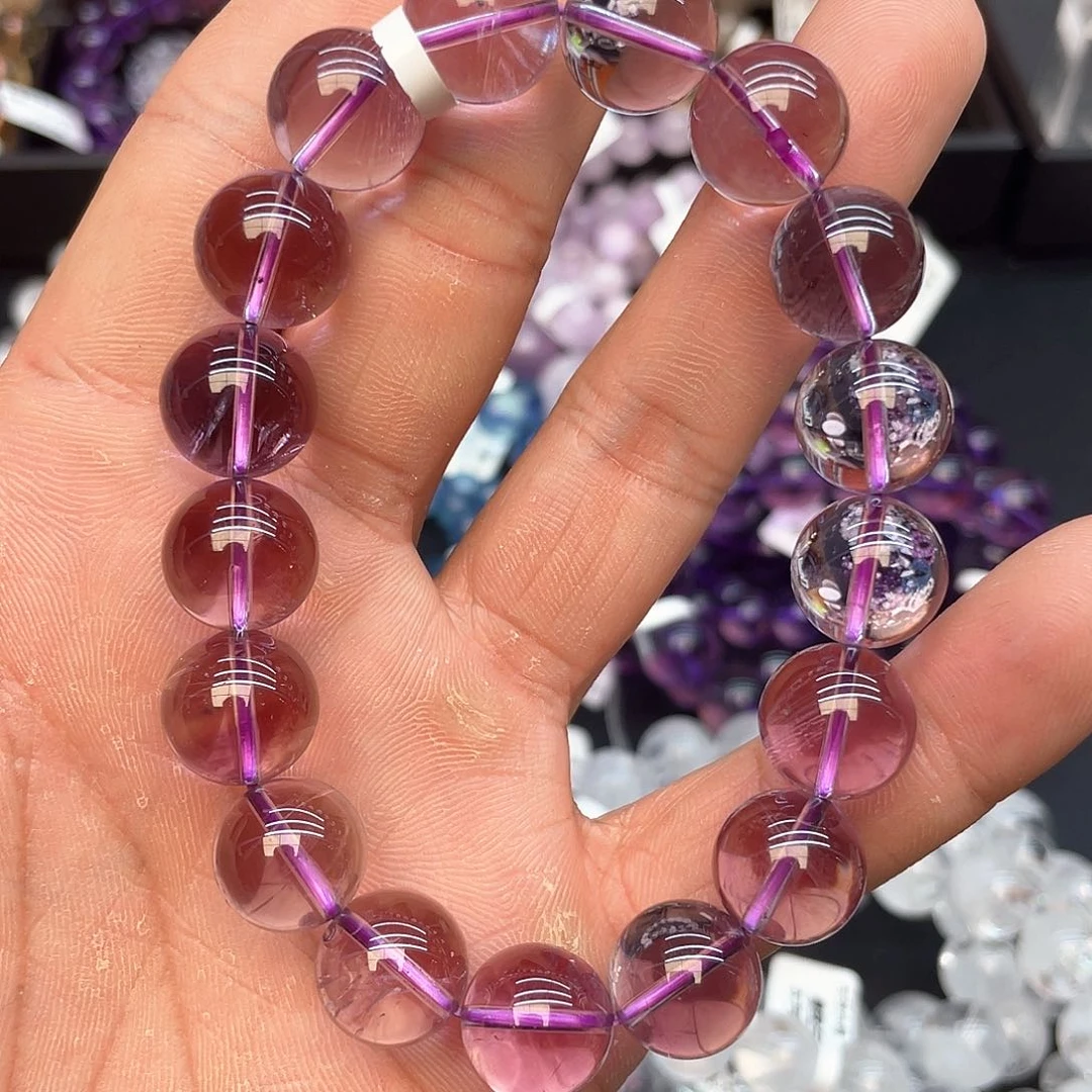 水晶手串未镶嵌7紫水晶13mm