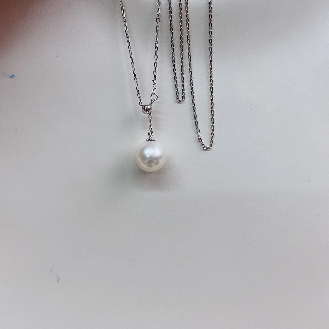 颈饰银S925镶嵌海水珍珠9-10