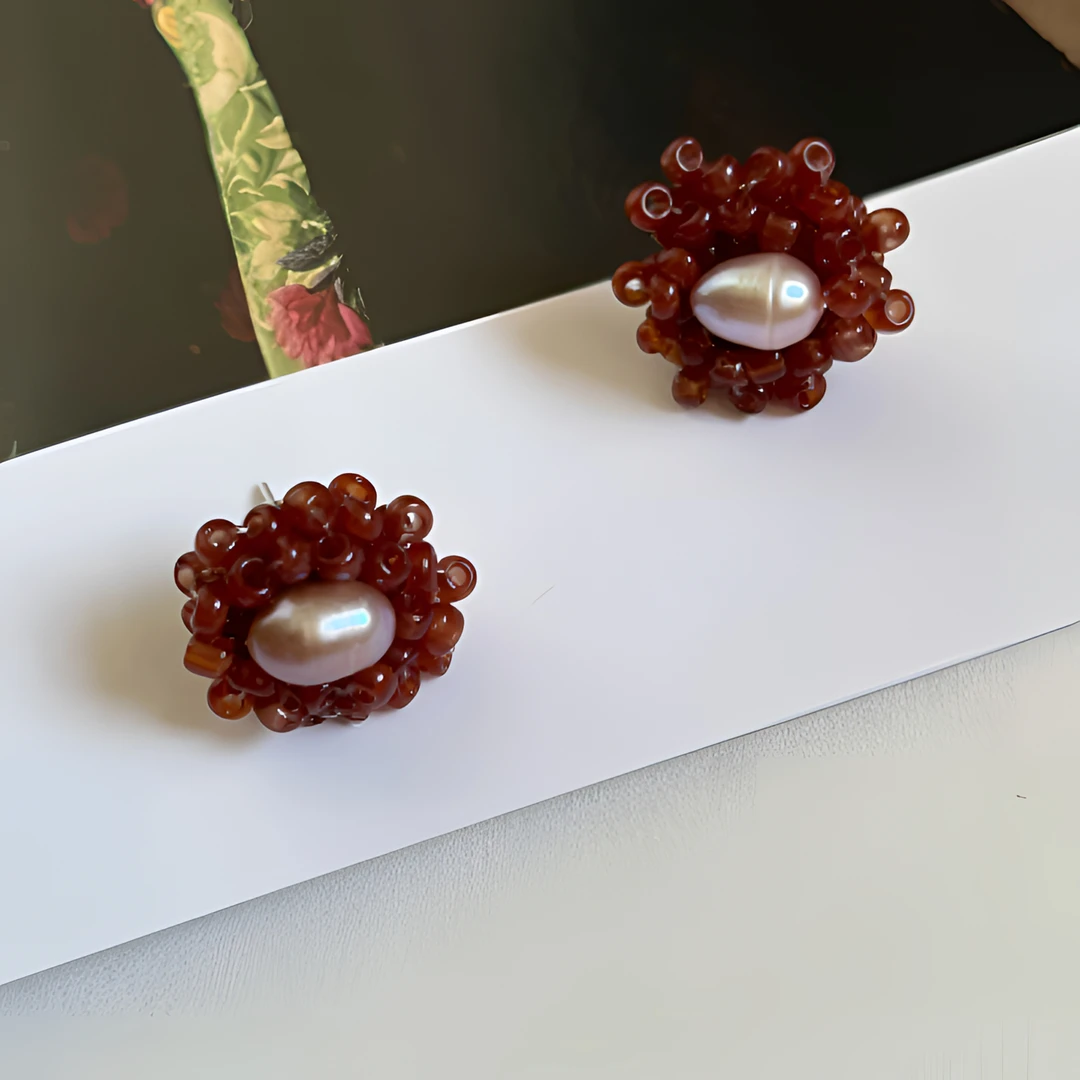 035淡水珠小众设计感时尚百搭简约耳环