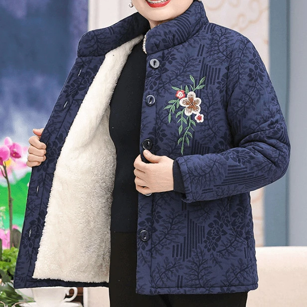 奶奶装冬装棉袄女中老年人棉衣妈妈外套加绒加厚老人老太太冬棉服