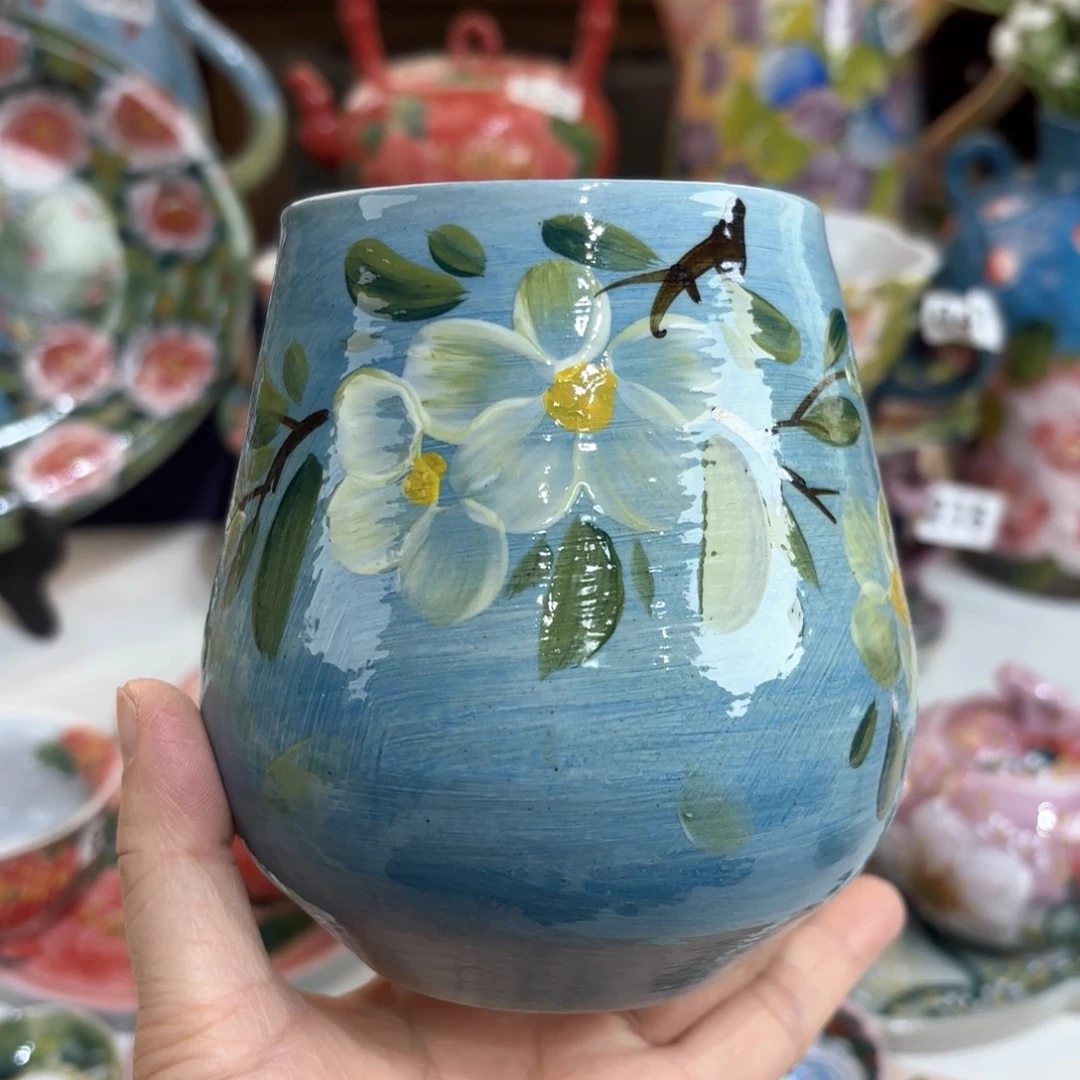 景德镇手绘高温釉下彩陶瓷茶具
