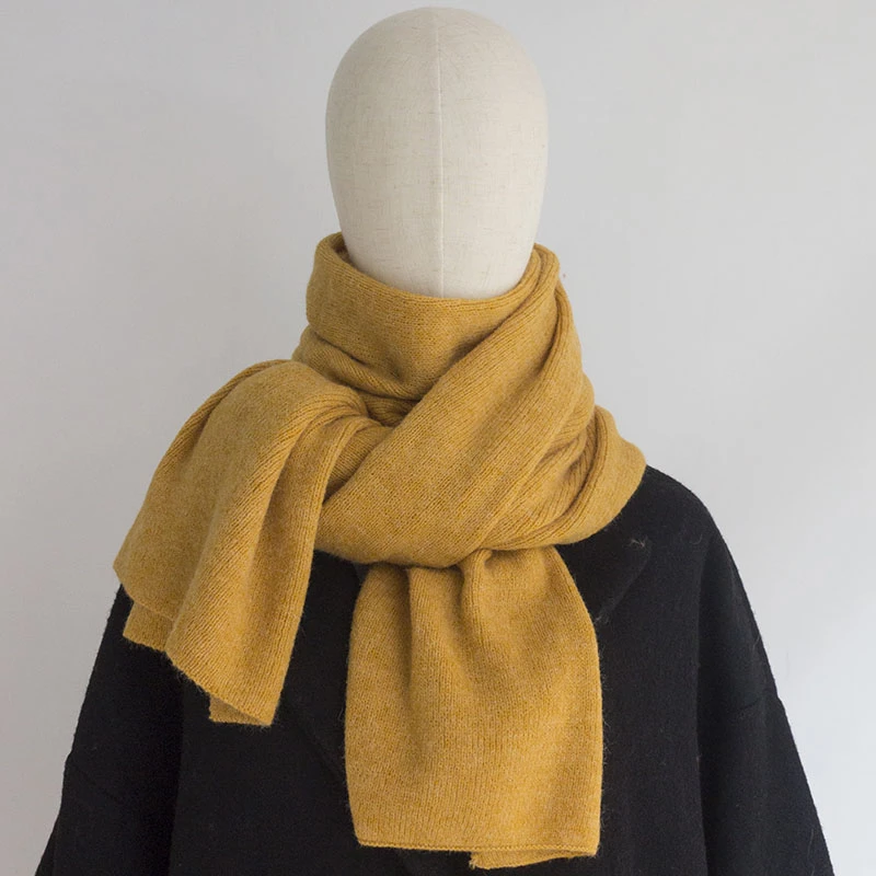 轩姿单色针织围巾50*180cm