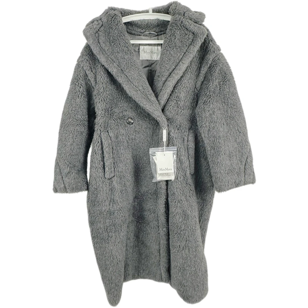 99新 MaxMara XS码 Maxmara 泰迪熊大衣灰色 全新 sz0201