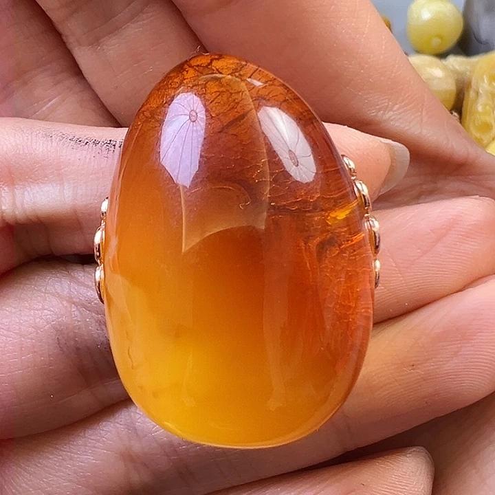 蜜蜡颈饰未镶嵌梦**巷蜜蜡