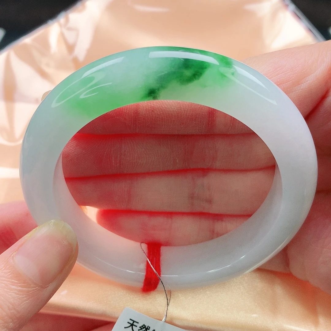 翡翠未镶嵌手镯53圈