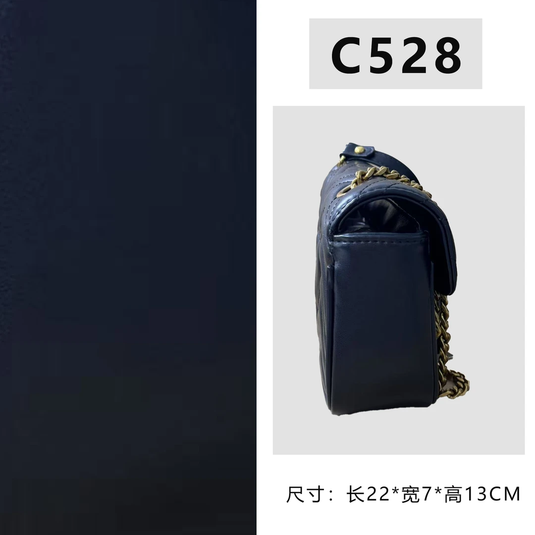 【C528】马蒙（尺寸22*13*7CM）新款黑色女包