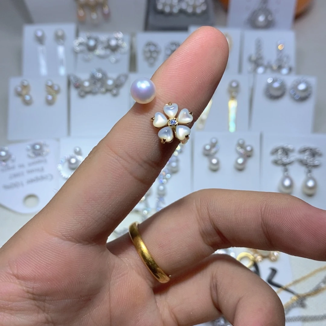 淡水珍珠未镶嵌耳饰