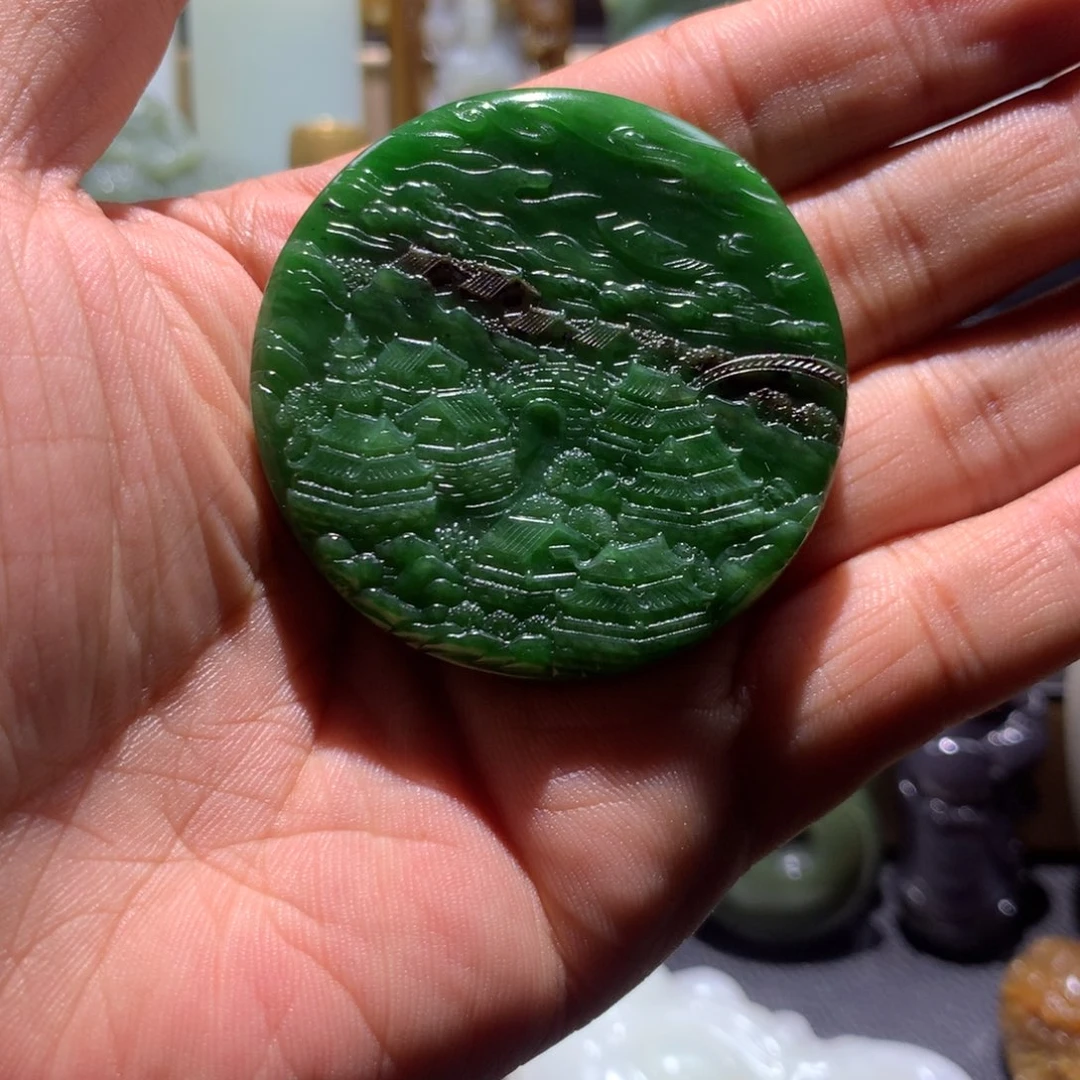 和田玉未镶嵌挂件