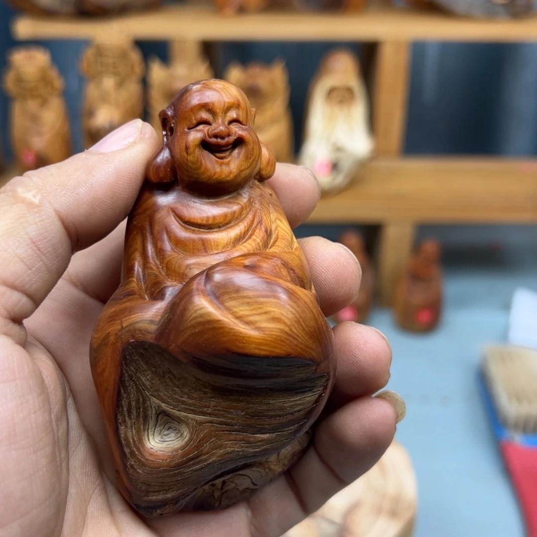 M***g木崖柏木摆件手把件