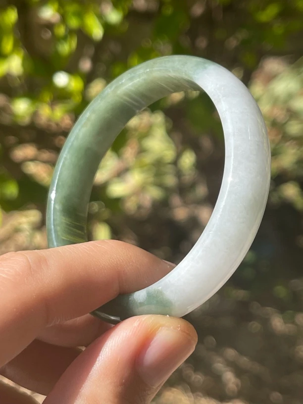 天然翡翠54圈口手镯（027）