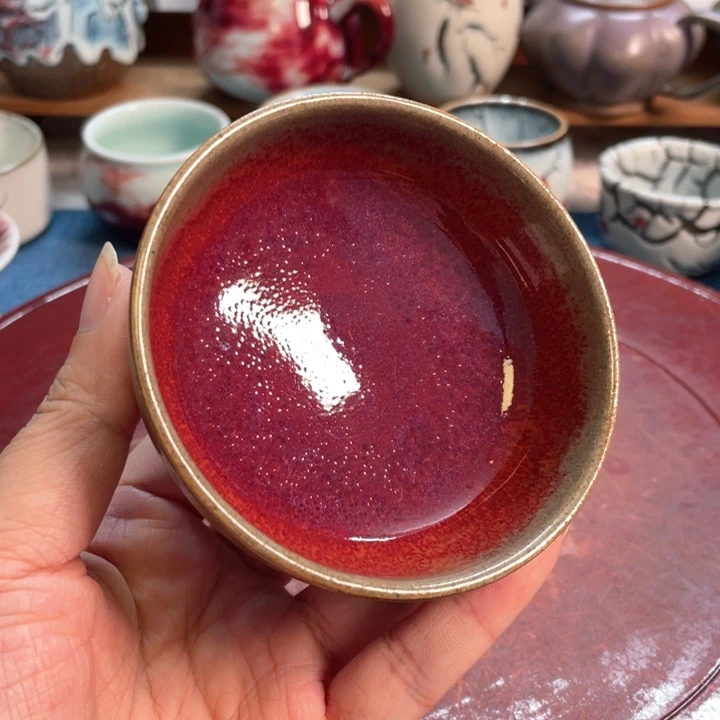 摆件钧瓷煤烧手工茶碗