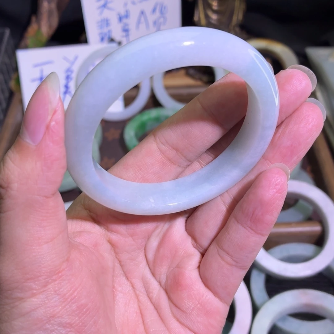定制翡翠未镶嵌翡翠A货毛胚手镯定制