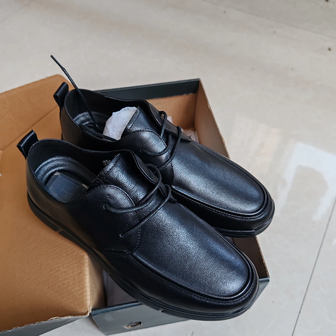 头层牛皮!!不闷脚! 品牌剪标皮鞋男休闲百搭系带上班