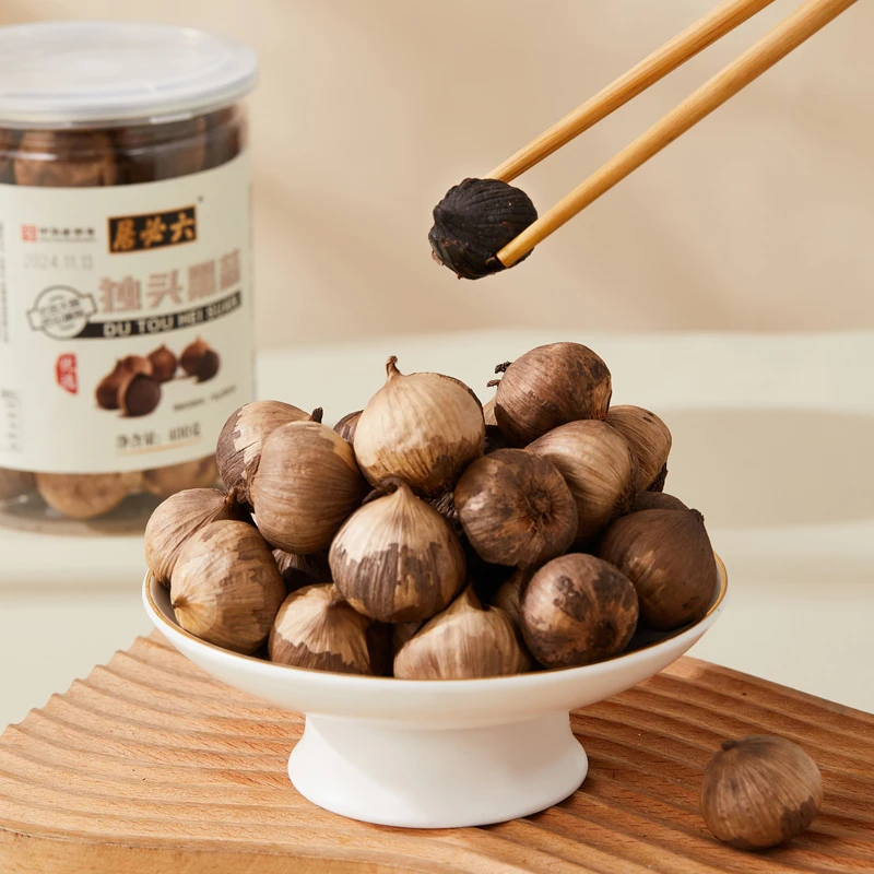 六必居独头黑蒜400g*2桶 绵软甜糯 自然发酵