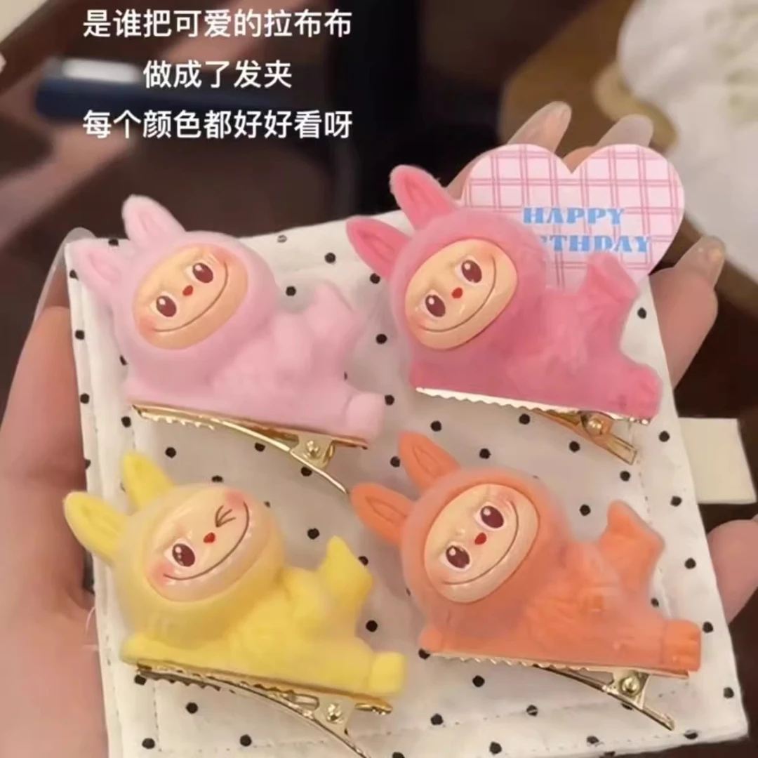发夹小公仔躺姿发夹可爱少女心侧边刘海夹鸭嘴夹卡通发饰女