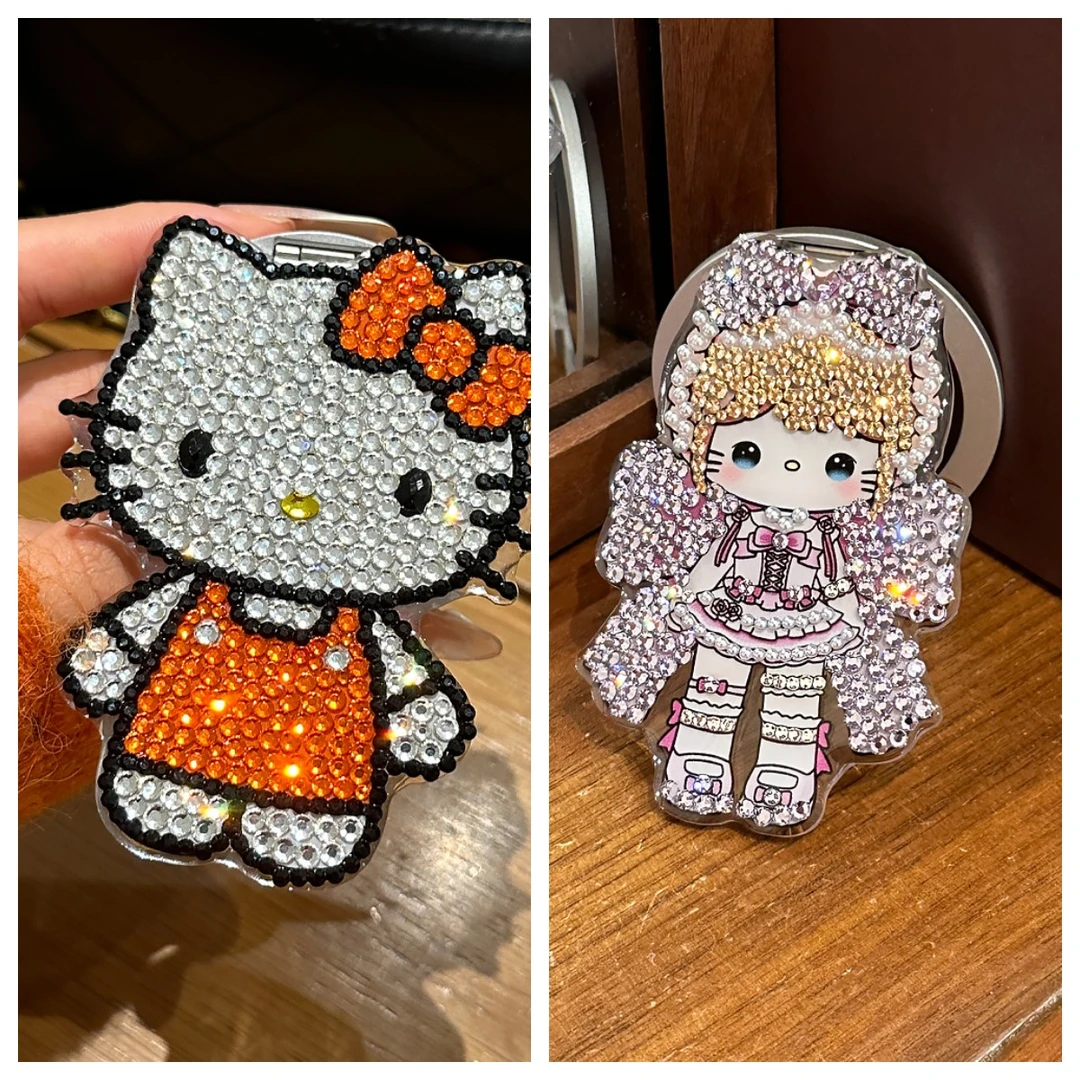 【高定点钻直立磁吸支架-晶钻甜心KT】适用于苹果安卓通用磁吸支架